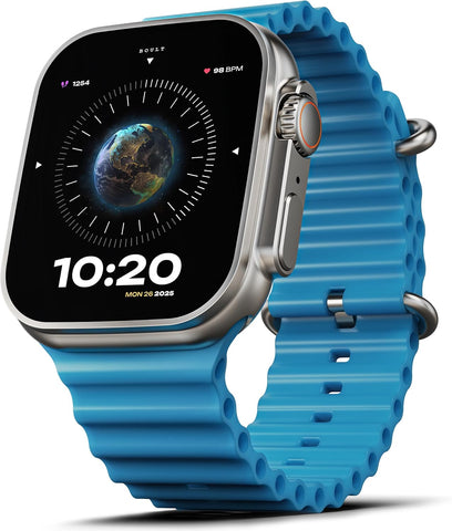 Crown Akıllı Saat, 1.95” HD Ekran, Bluetooth Arama, 100+ Spor Modu