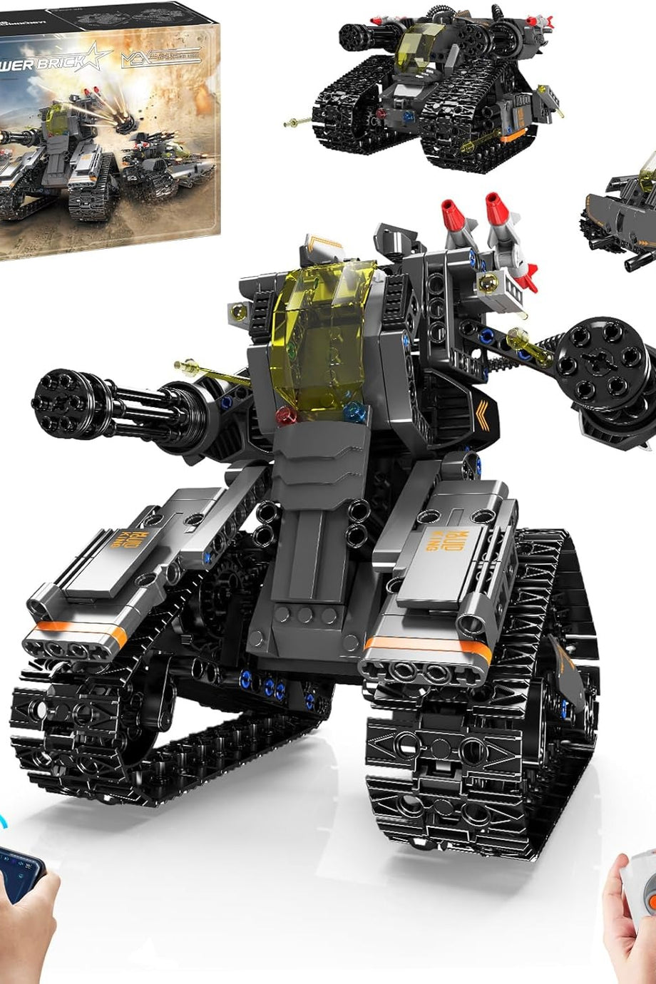 3ü 1 Arada Robot Seti, Uygulama & Uzaktan Kumanda ile Programlanabilir RC Robot 588 Parça