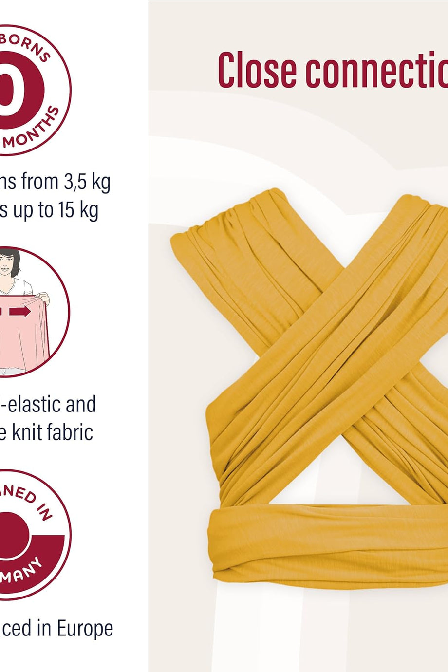 Sling Arctic, Organik Pamuk Bebek Askısı, 3 Taşıma Pozisyonu