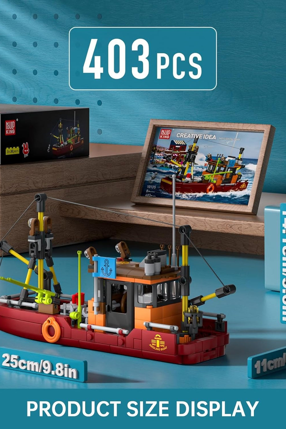 10135 Port Clamping Blocks Balıkçı Teknesi Yapı Blokları Oyuncağı 403 Parça