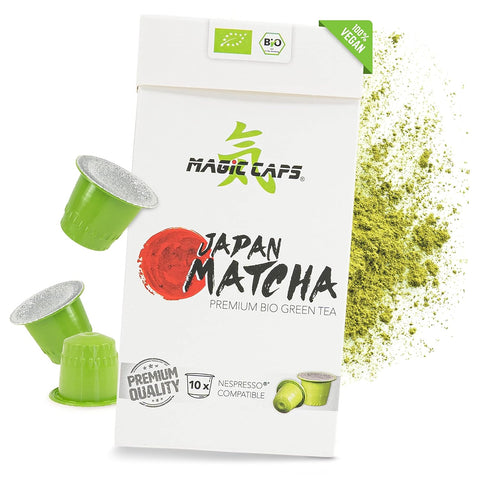 Organik Matcha Çay Kapsülü 2x10 Adet Japon Kagoshima Menşeli Makine Uyumlu