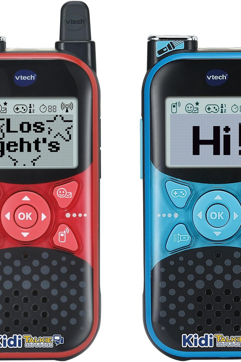 KidiTalkie Explorer 2 Adet 8i 1 Arada Telsiz, Entegre Fener ve Eğlenceli Efektler, 4-12 Yaş İçin