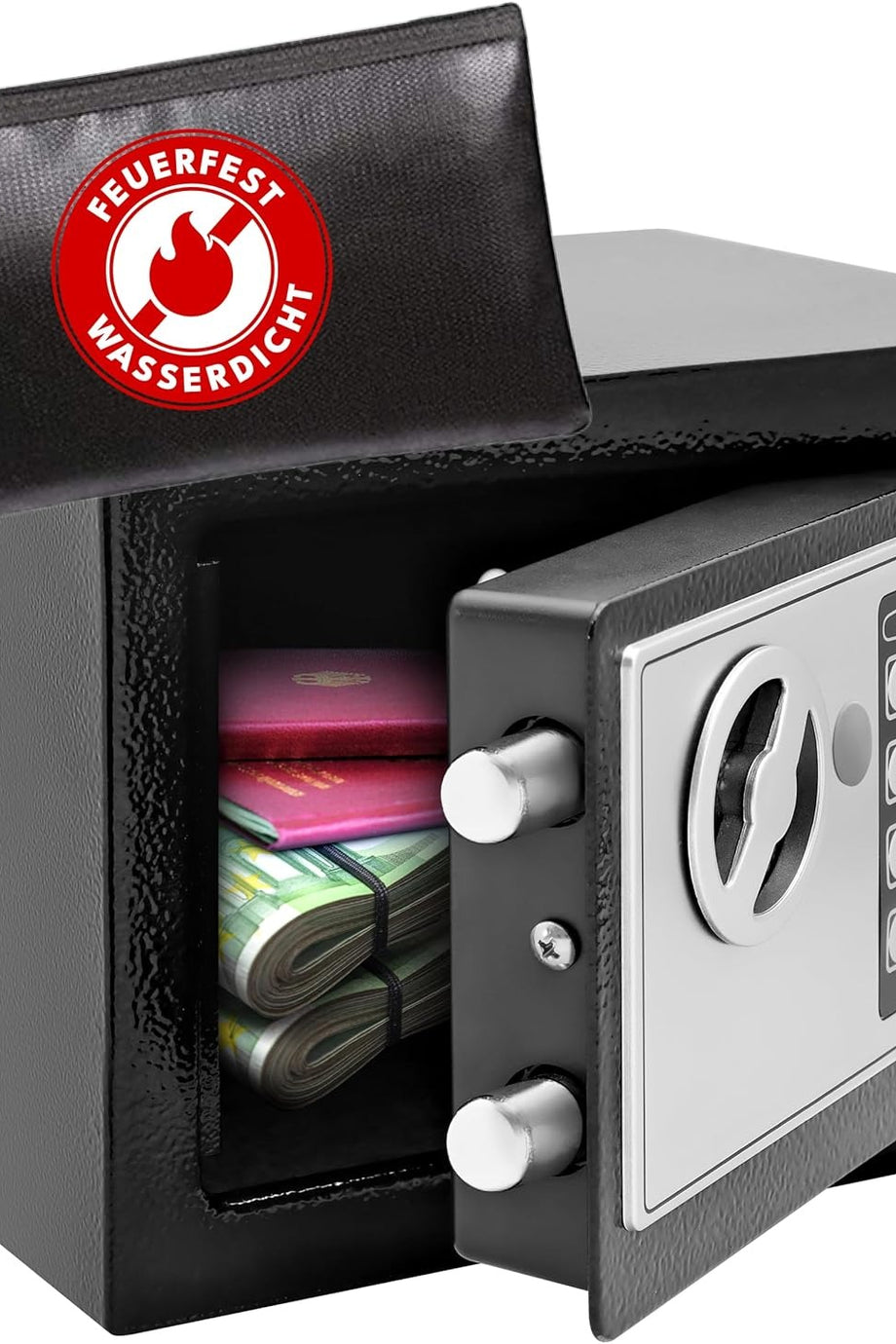 5L Güvenlik Kasası, Kombinasyon Kilidi, Yangına Dayanıklı Belge Çantası, Acil Anahtar