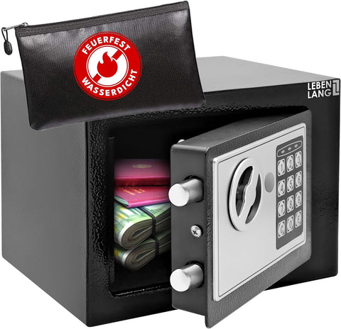 5L Güvenlik Kasası, Kombinasyon Kilidi, Yangına Dayanıklı Belge Çantası, Acil Anahtar