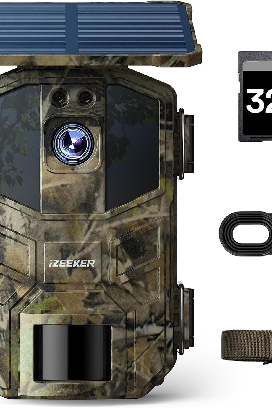 4K Güneş Enerjili Vahşi Yaşam Kamerası, 48 MP, IP66 Su Geçirmez, Gece Görüşlü