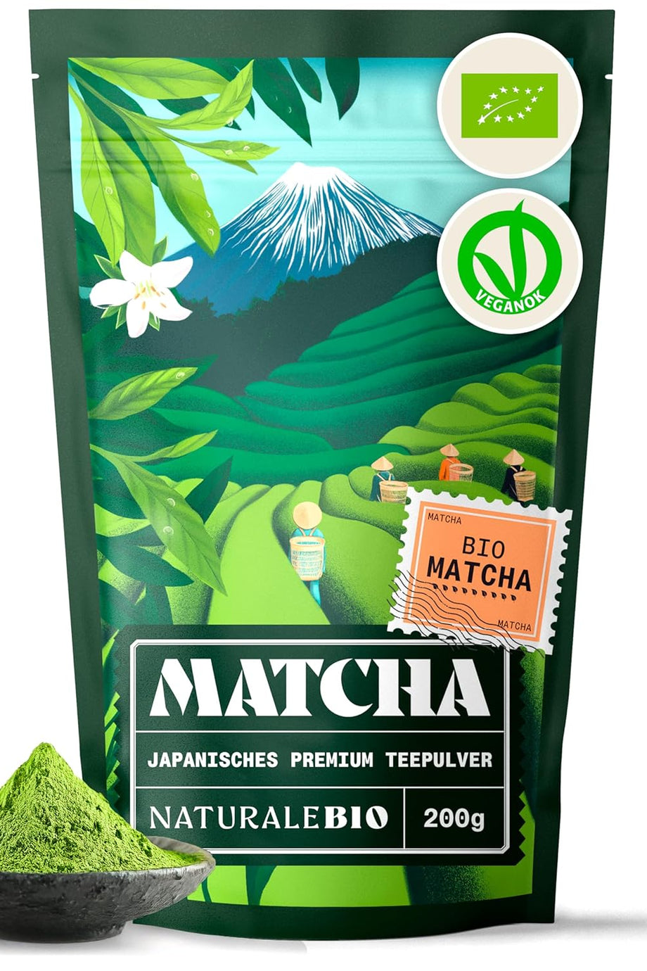 Organik Japon Matcha Tozu 200g Uji Kyoto Yeşil Çay Premium Kalite