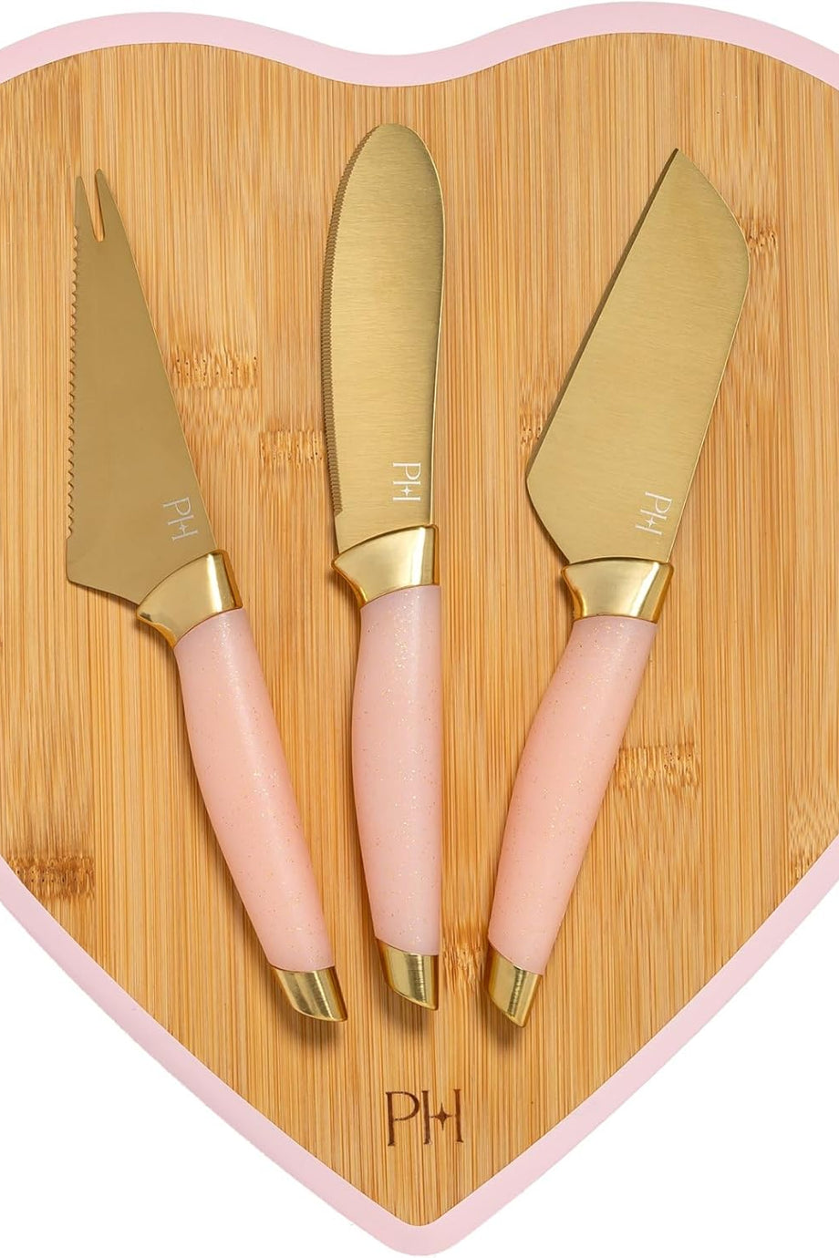 4 Parçalı Peynir Bıçağı Seti, Paslanmaz Çelik, Bambu Tahta, Gümüş