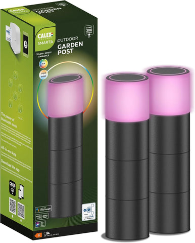 Akıllı Dış Mekan LED Bahçe Lambası 2'li Set,RGB Renkler, Sıcak Beyaz Işık, Kısılabilir