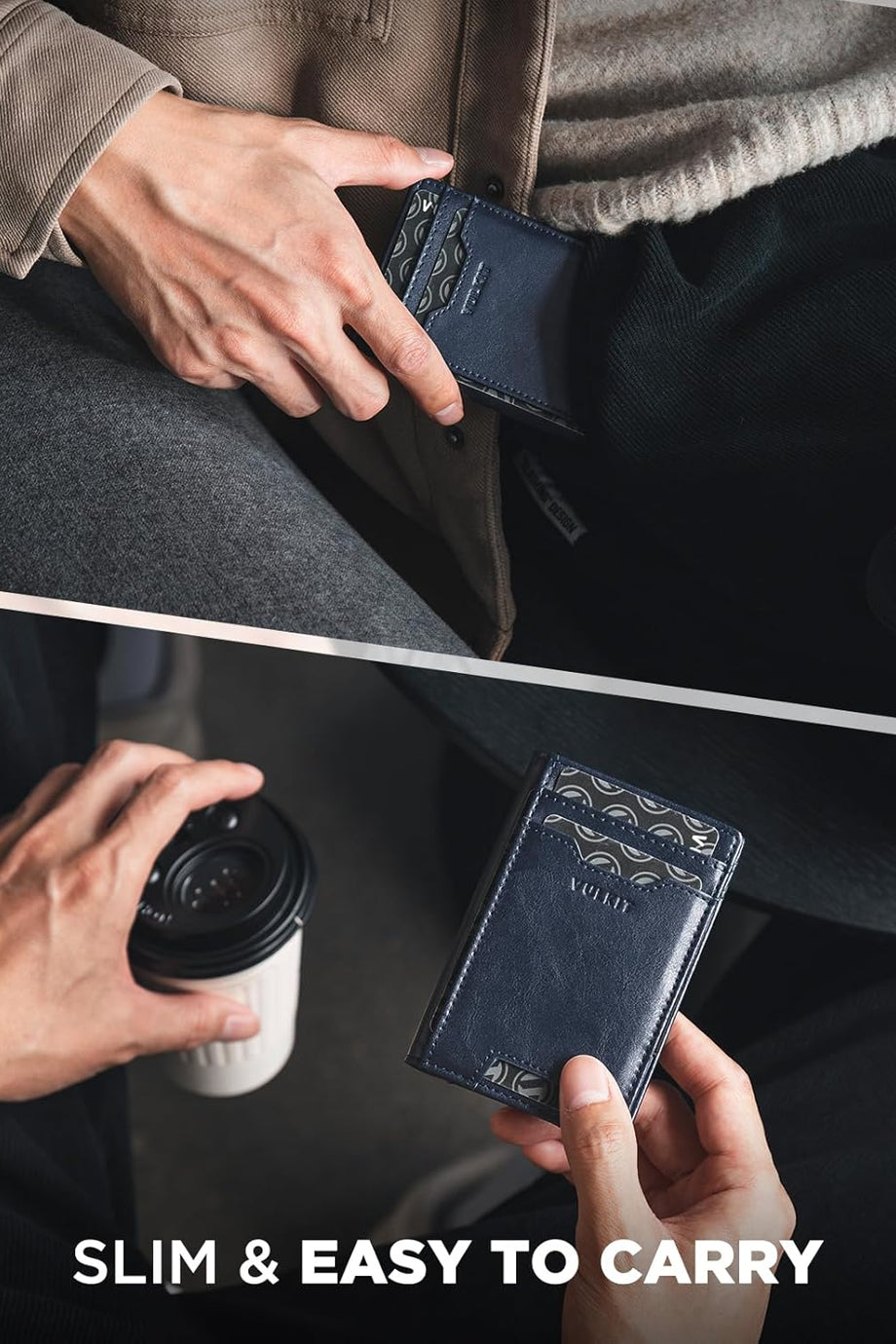 RFID Engelleyici İnce Deri Kartlık, 10 Kartlık Kapasite