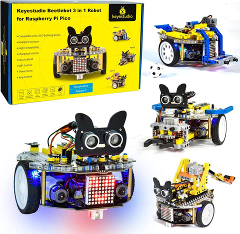 Raspberry Pi Pico Robot Araba Kiti, MicroPython ve C+ Programlama Başlangıç Seti