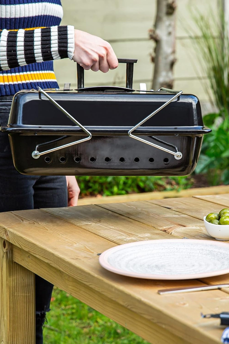 Go Anywhere Taşınabilir Mangal Toolbox Tasarım Kömürlü 41 cm Izgara