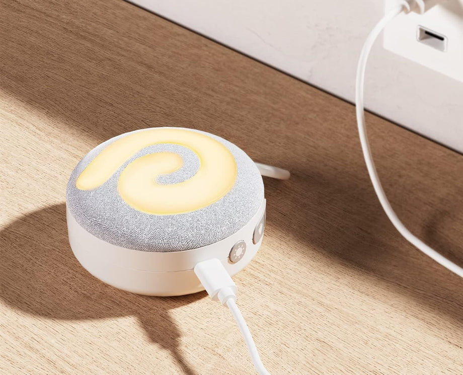 Gürültü Makinesi Bebek,21 Rahatlatıcı Ses ve Gece Lambası, USB Şarj Edilebilir, Taşınabilir Uyku Yardımı