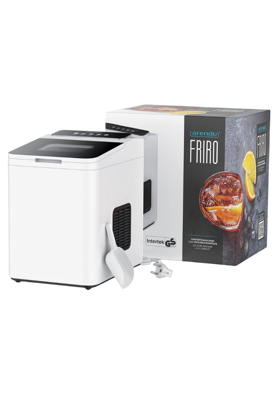 1,4 L Buz Makinesi Paslanmaz Çelik LED Gösterge ve Küçük/Büyük Küp