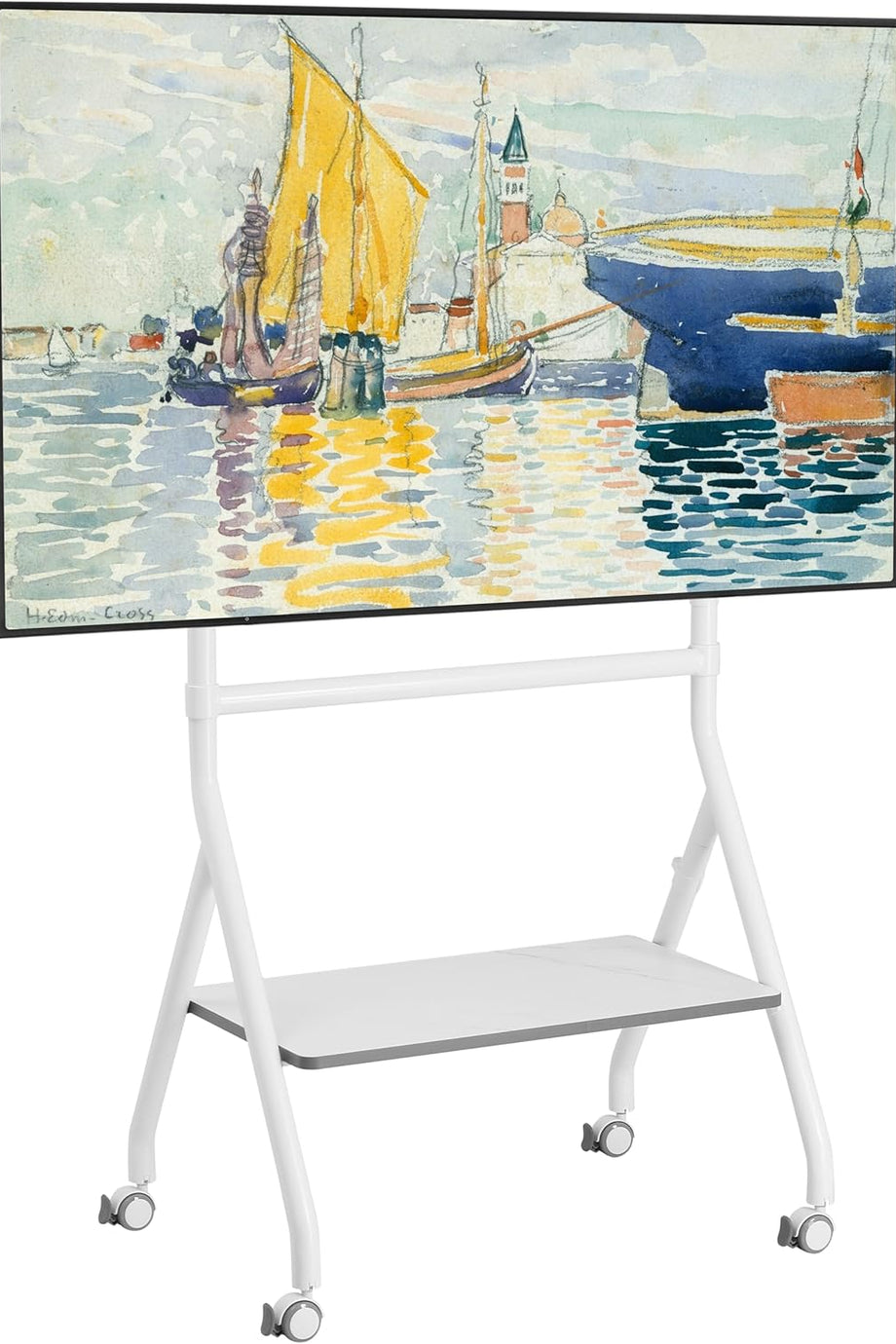 Universal Ayaklı TV Standı, 40-86 İnç LED LCD OLED Ekranlar İçin Mobil TV Standı, Yükseklik Ayarlı