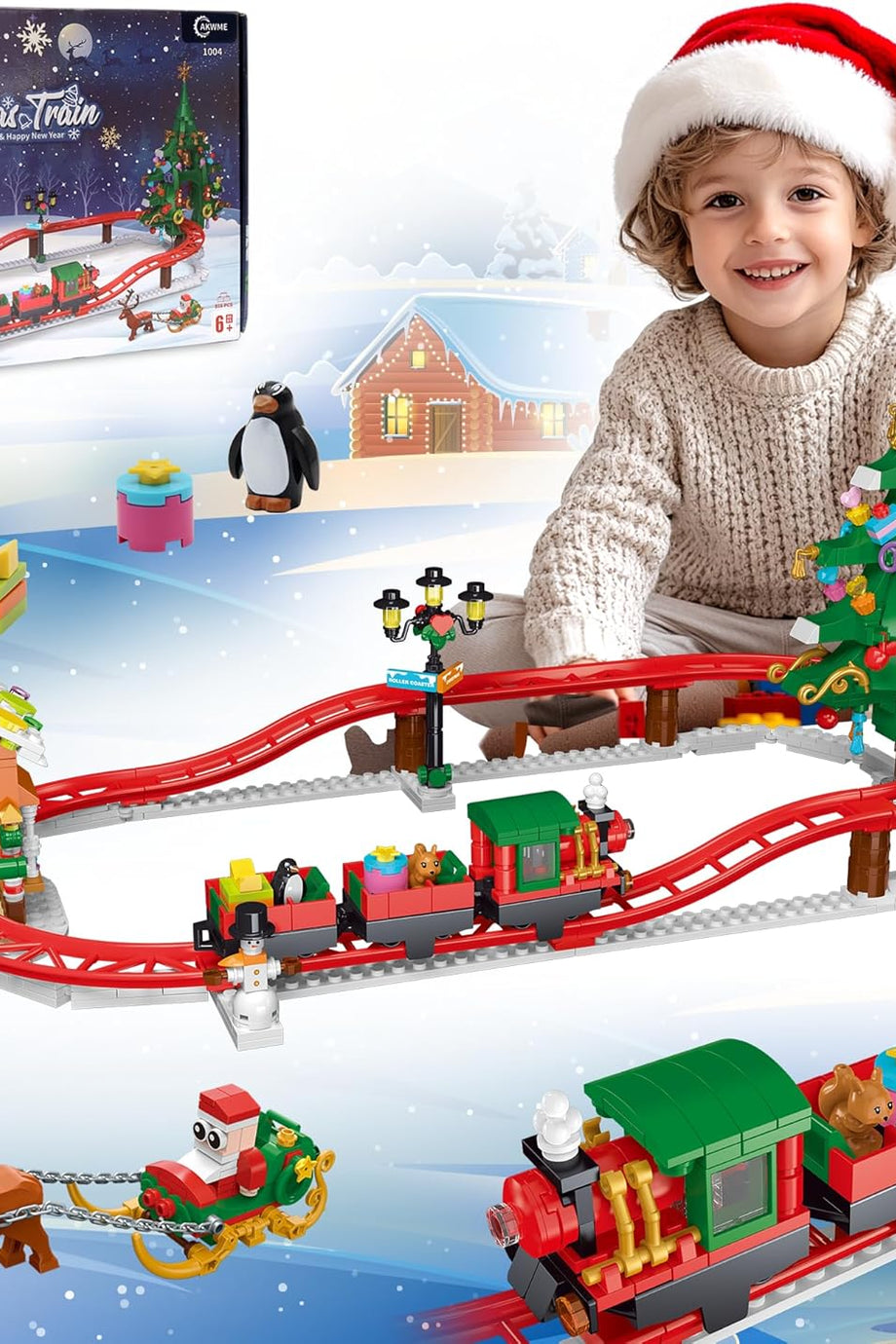 Noel Zencefilli Kurabiye Evi Roller Coaster, 926 Parça, Yetişkin ve Çocuklar