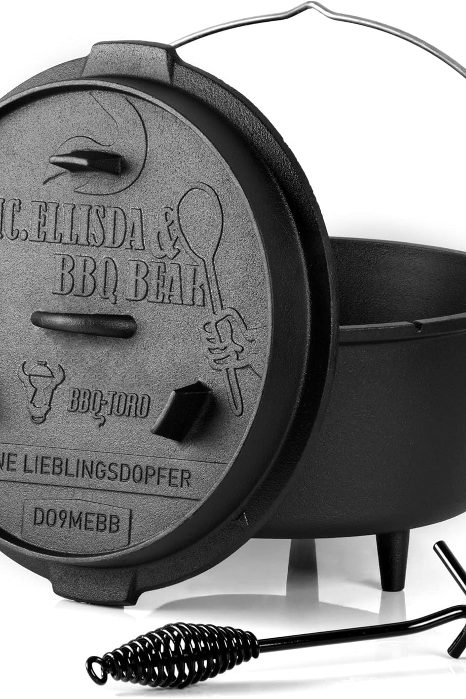 9 Litre Dutch Oven DO9MEBB – Mc.Ellisda & BBQ Bear Özel Sürüm