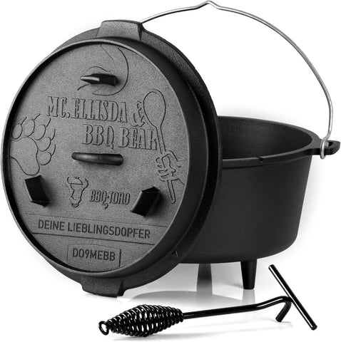 9 Litre Dutch Oven DO9MEBB – Mc.Ellisda & BBQ Bear Özel Sürüm