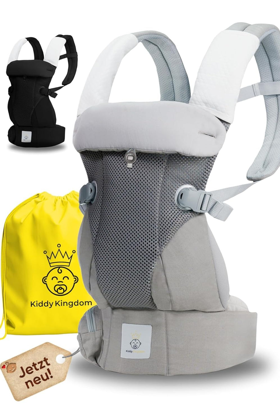 3'ü 1 Arada Ergonomik Bebek Taşıyıcı Nefes Alabilen 3D Soft Mesh, Yenidoğan İçin