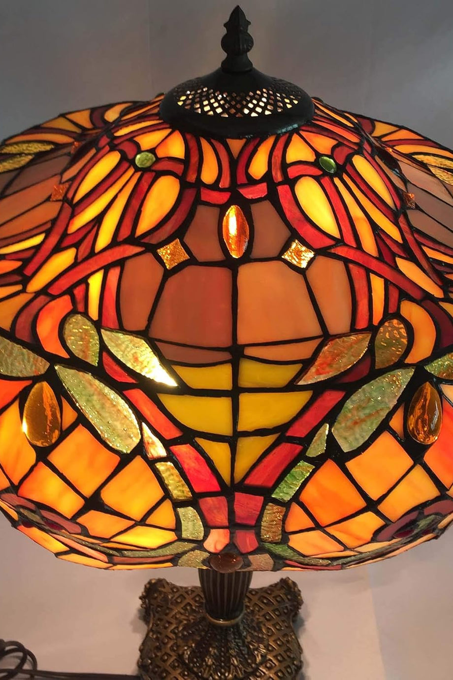 Barok Tiffany Tarzı Vitray Masa Lambası