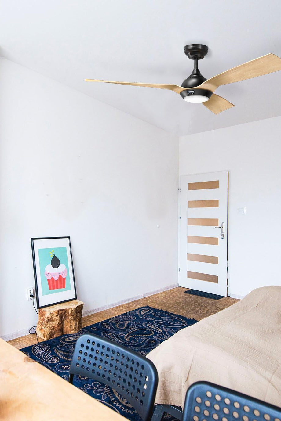 132 cm Akıllı Tavan Vantilatörü,Kısılabilir LED Aydınlatma, 6 Hız DC Motor, Alexa ve Google Home Uygulamasıyla Uyumlu