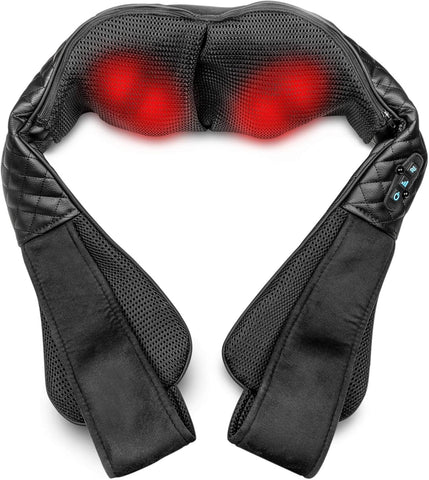 850 Jel Boyun Masaj Aleti,Isıtma Fonksiyonu, Shiatsu Masajı, 4 Masaj Başlığı ve 3 Hız Seviyesi