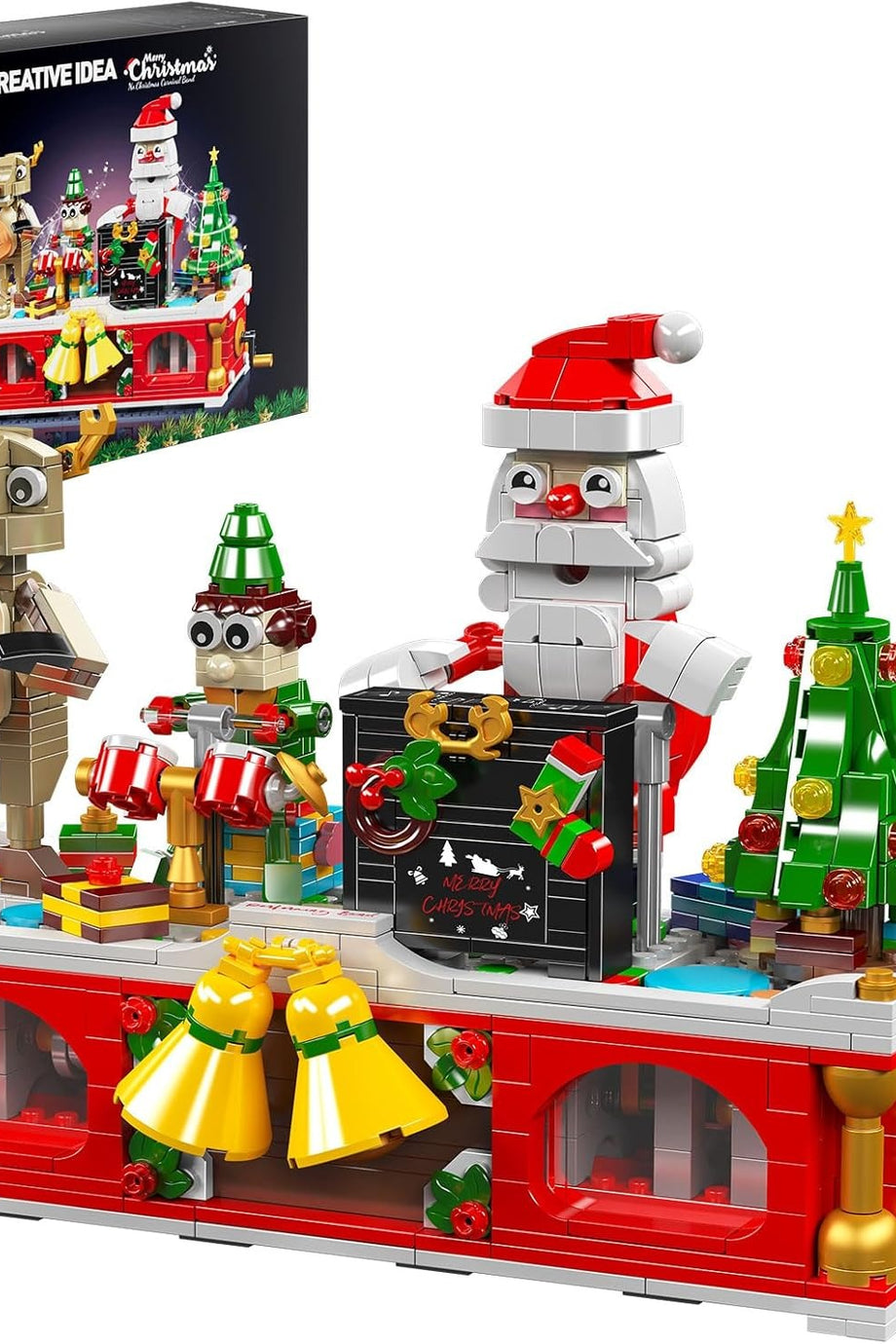 10162 Noel Yapı Blokları Piyanist Santa Claus, Noel Ağacı, 1045 Parça, 14 Yaş ve Üzeri İçin Hediye
