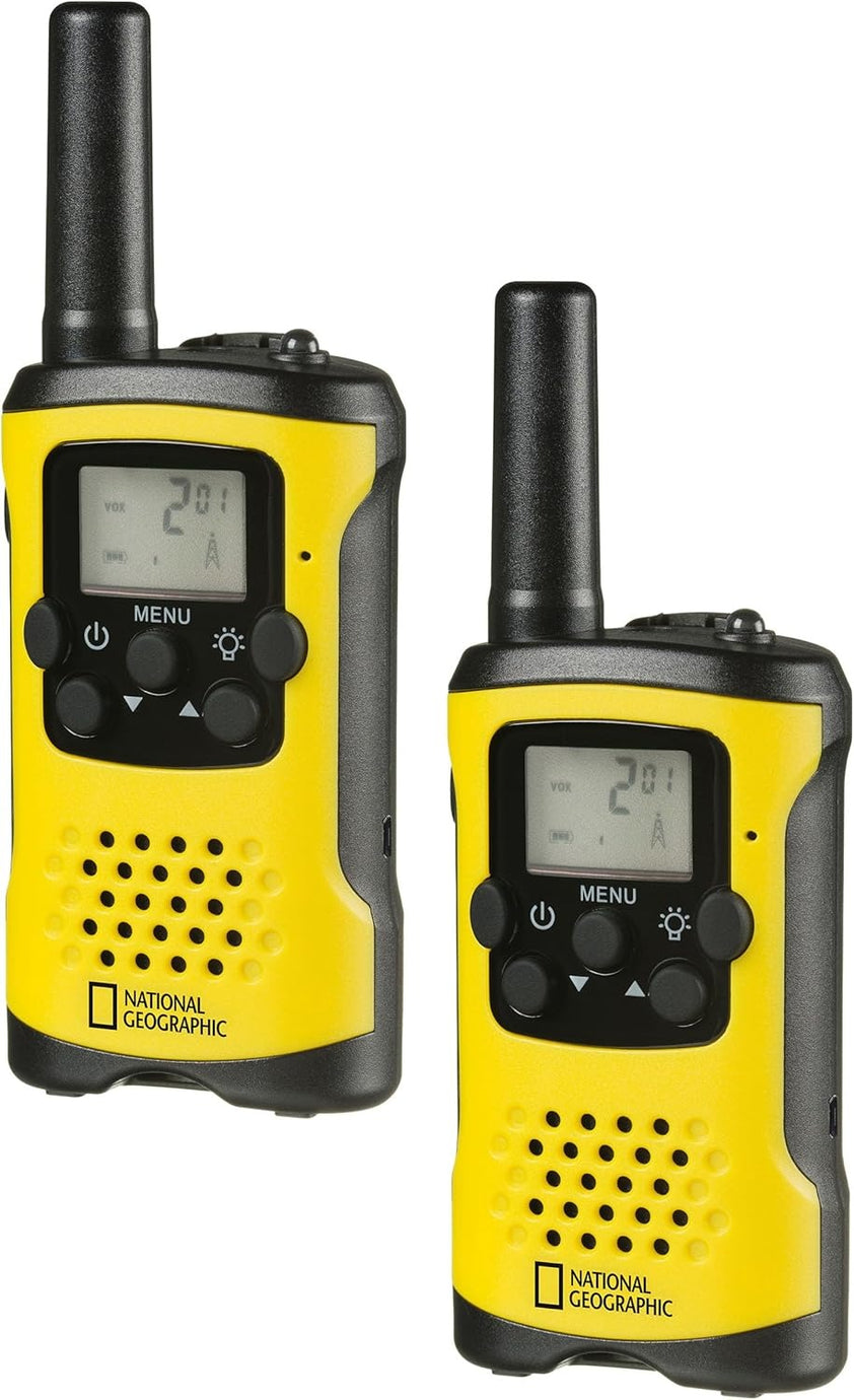 National Geographic Telsiz Seti 6 km Menzil El Fenerli Hands Free Çocuklar için 2li Set