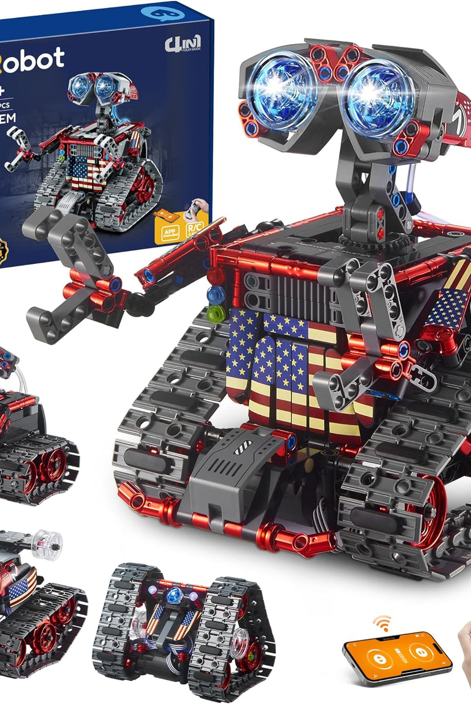 Technic 4'ü 1 Arada Uzaktan Kumandalı ve Programlanabilir Robot Seti, 631 Parça