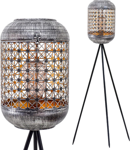 Güneş Enerjili Dış Mekan Zemin Lambası,LED Tripod, Su Geçirmez Bahçe Aydınlatması