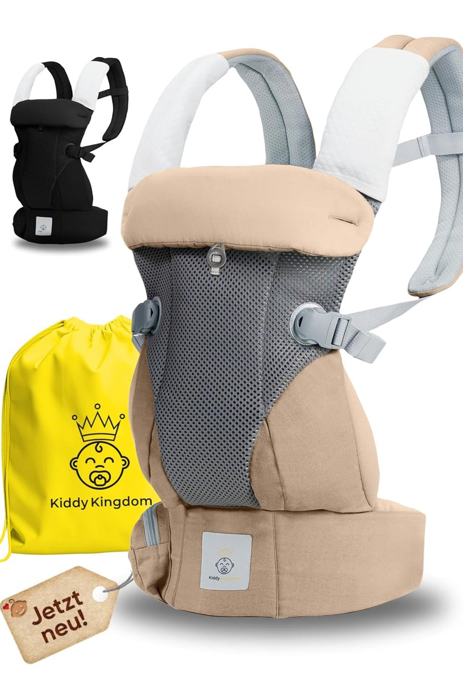 3'ü 1 Arada Ergonomik Bebek Taşıyıcı Nefes Alabilen 3D Soft Mesh, Yenidoğan İçin
