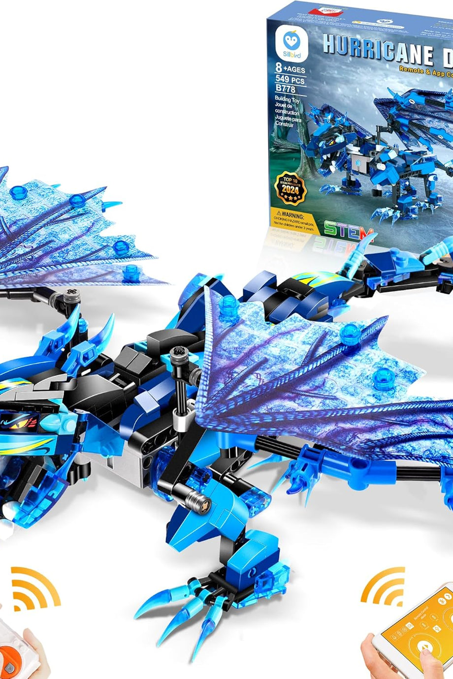 Ejderha Yapı Blokları Oyuncak, Uzaktan Kumanda ve Uygulama Kontrolü ile