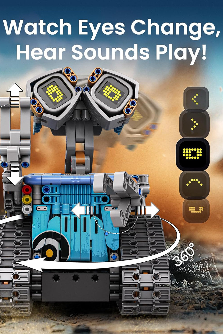 5'i 1 Arada Robot Yapım Seti Programlanabilir, Uzaktan Kumandalı ve Eğitici STEM Oyuncağı