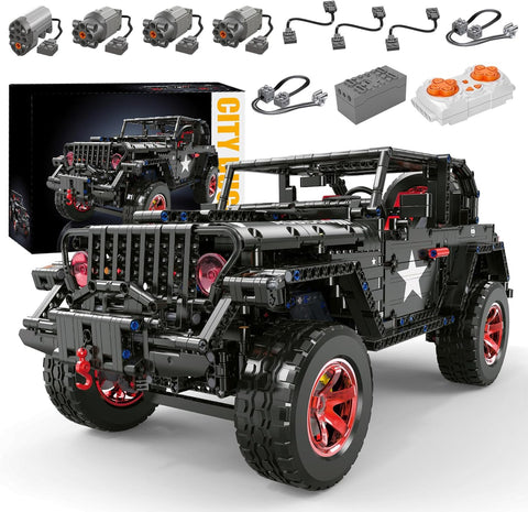RC Off-Road Araç Wrangler Siyah Savaşçı Yapı Bloğu, 2272 Parça