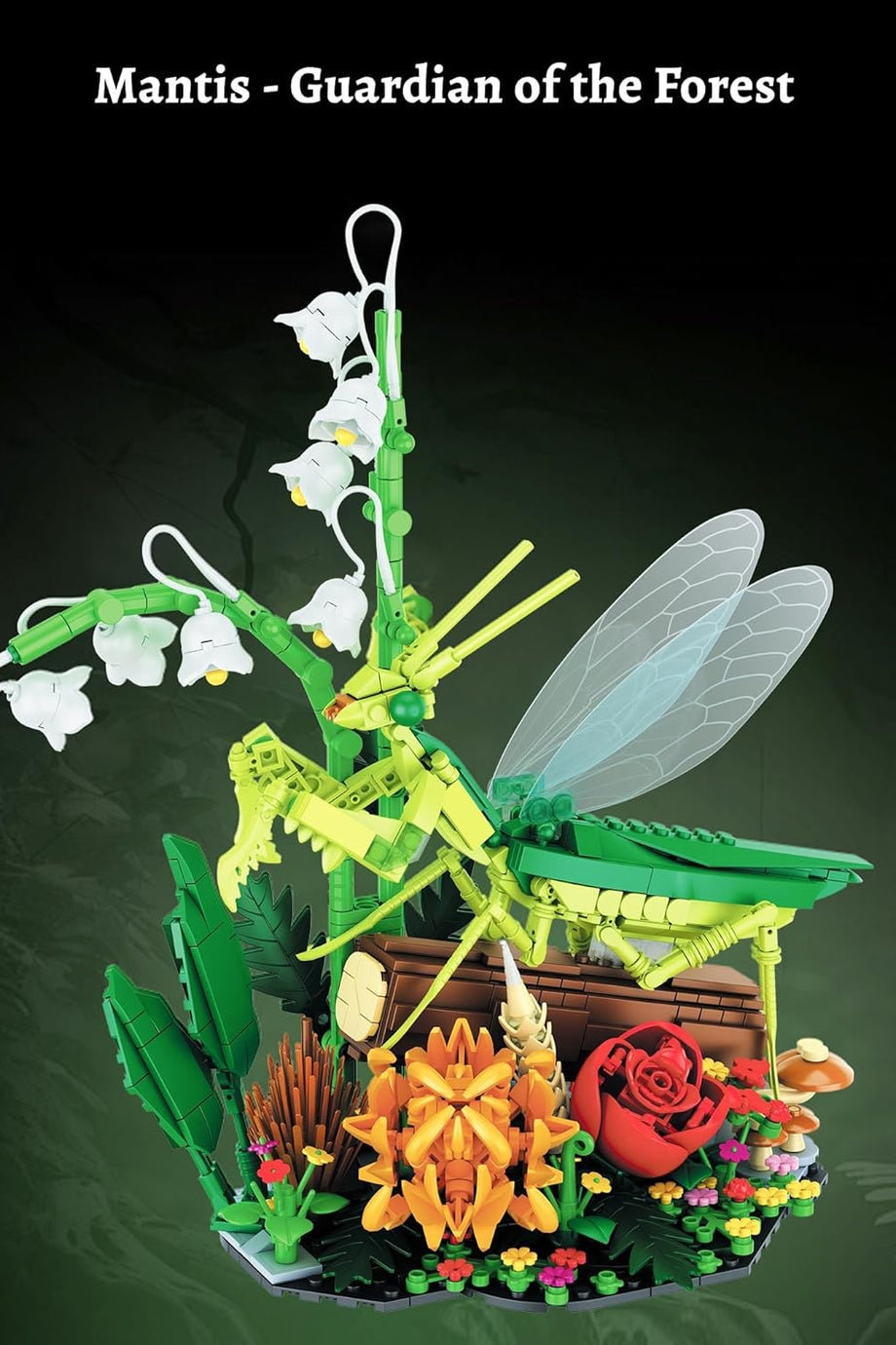Böcek Koleksiyonu, Çin Dua Böceği Yapı Kiti, 753 Parça, Çiçekli Bahçe Dekorasyonu, 8+ Yaş