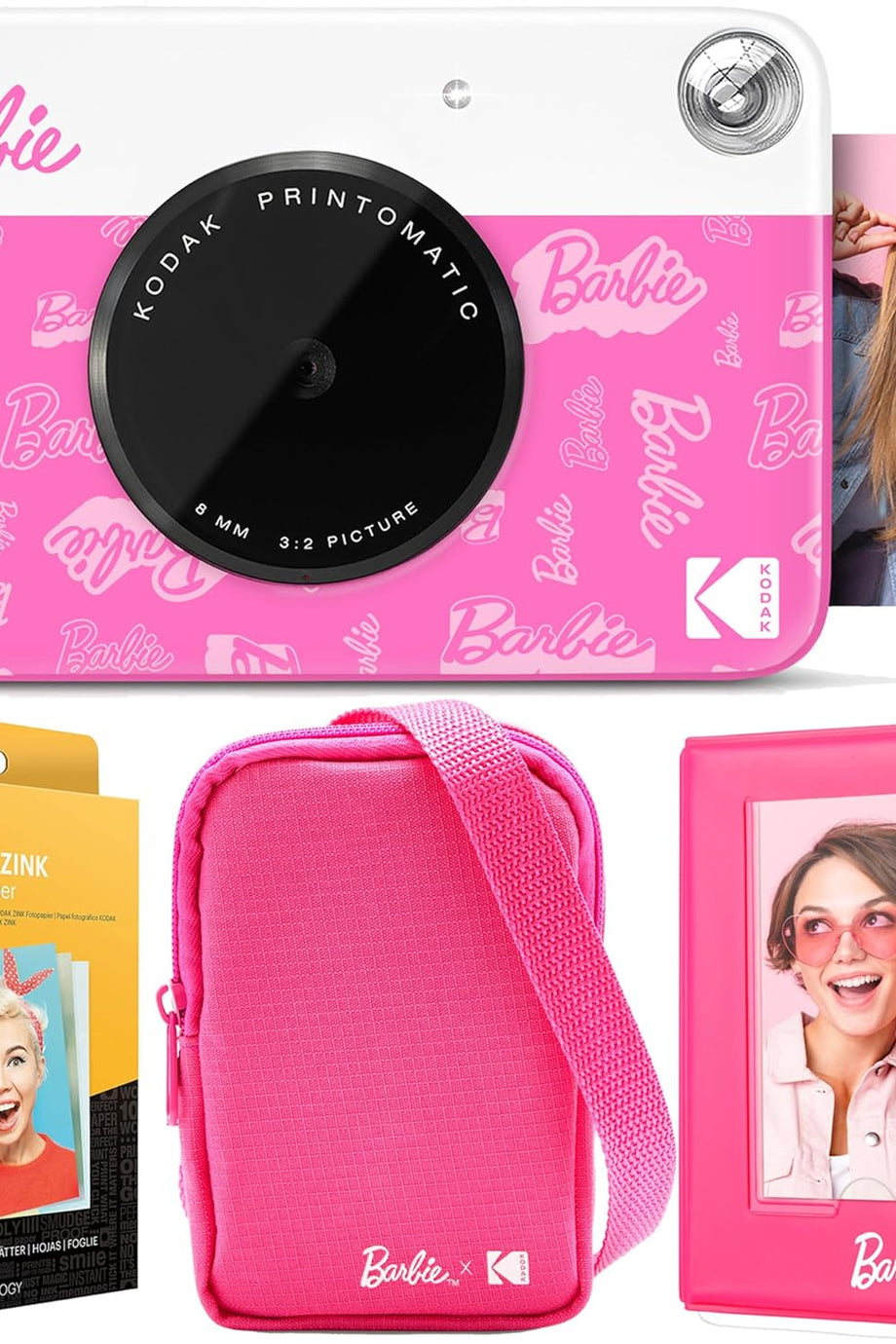 x Barbie Printomatic Tam Renkli Anında Baskı Dijital Fotoğraf Makinesi Deluxe Paketi