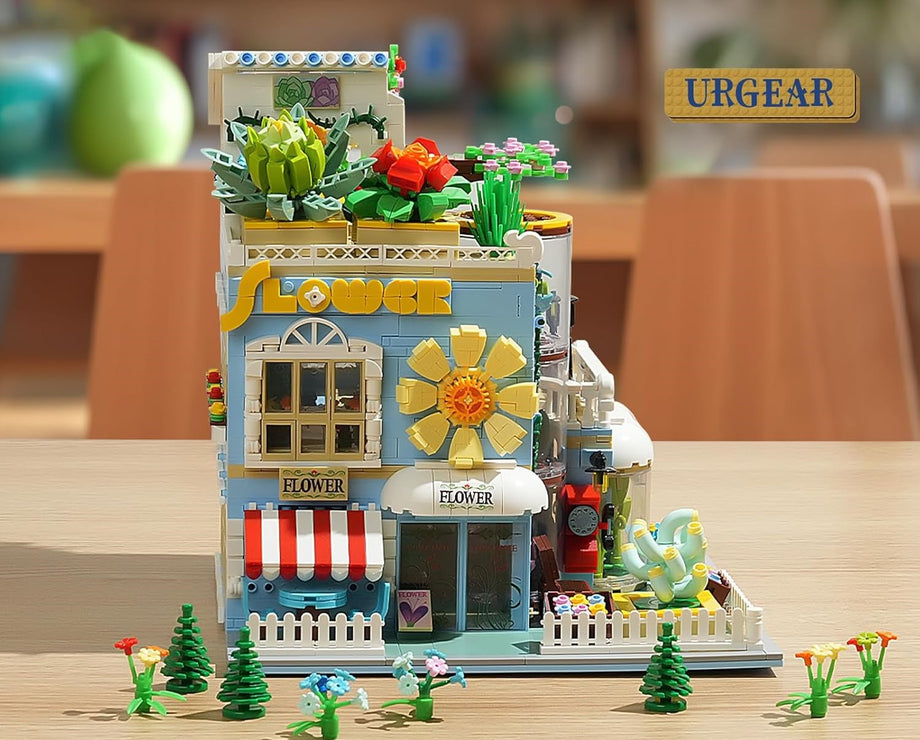 Çiçek Dükkânı Yapım Oyuncak Seti,Etli Şehir Evi Oynanabilir, 8 Yaş ve Üzeri İçin, 2051 Parça