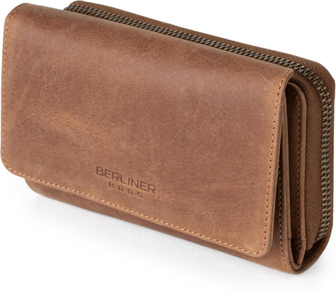Vienna Kadın Deri Cüzdan, RFID Korumalı, Deve Rengi, 19 Kartlık,