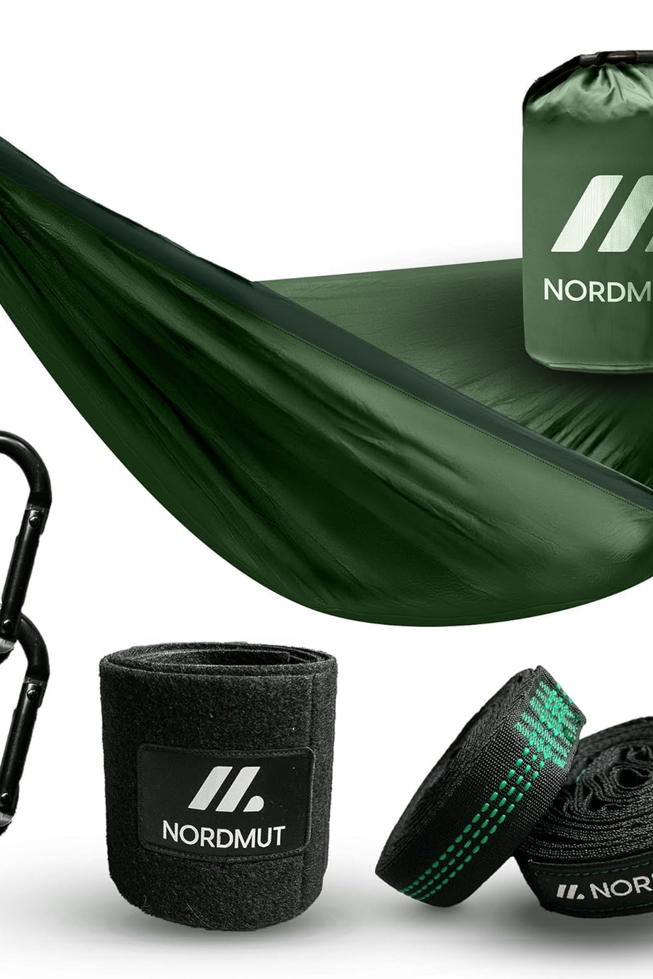 Ultra Hafif Kamp Hamağı, Ağaç Koruma Setli, 300 kg Kapasiteli