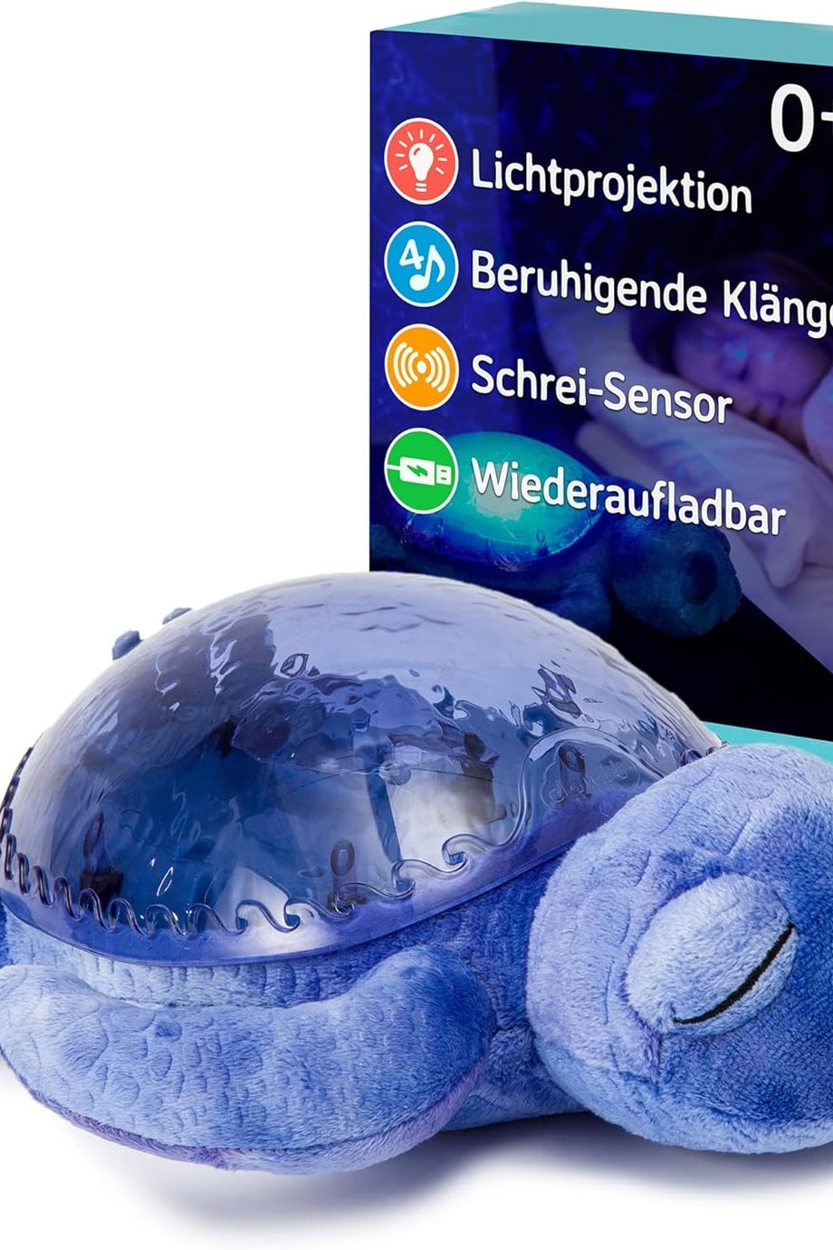 Şarjlı Okyanus Müzikli Gece Lambası, Su Altı Işık Projeksiyonları, Ayarlanabilir Parlaklık