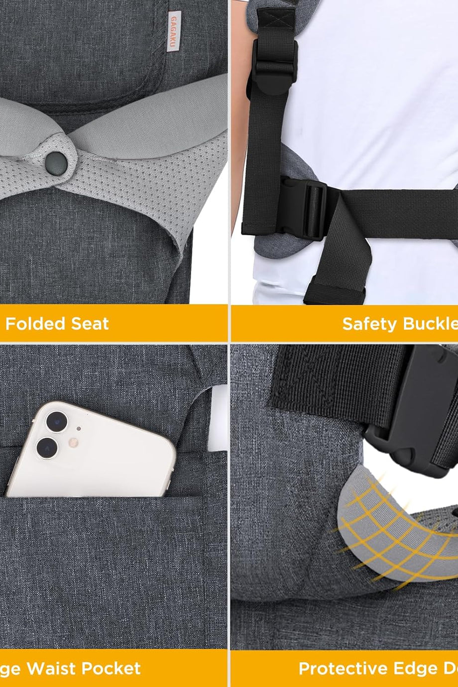 Bebek Taşıyıcısı, 0-36 Ay, 4 Taşıma Pozisyonu, Ayarlanabilir Kayışlar