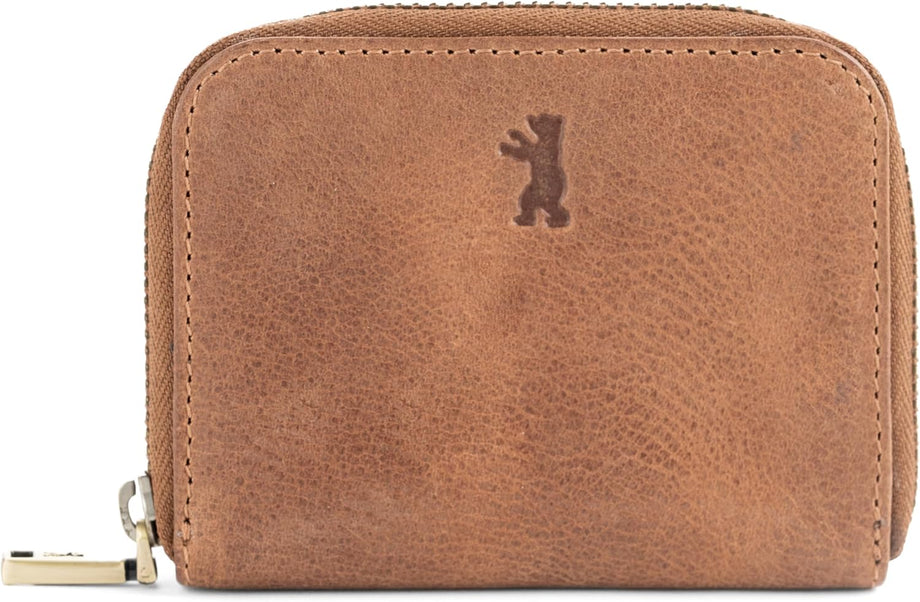 Braga Küçük Deri Cüzdan,  RFID Korumalı, Deve Rengi, Unisex