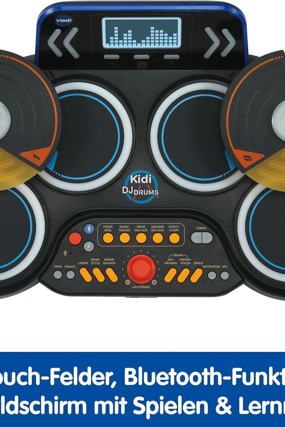 Kidi DJ Drums Elektronik Davullar, Işık Efektleri ve Öğrenme Modu, 6-12 Yaş İçin