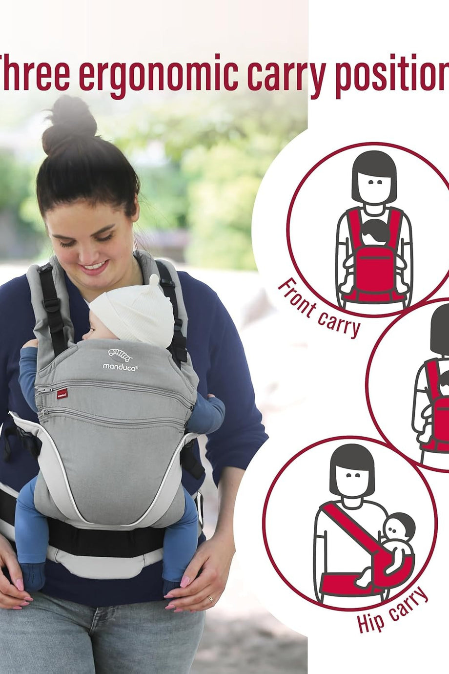 XT/All-In-One Bebek Taşıyıcı Organik Pamuk, 3.5-20 kg, Esnek Taşıma Sistemi, Yeni Doğan