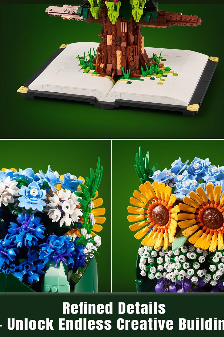 Çiçekli Baykuş Yapı Oyuncakları, Botanik Koleksiyonu, 1989 Parça, 12 Yaş ve Üzeri