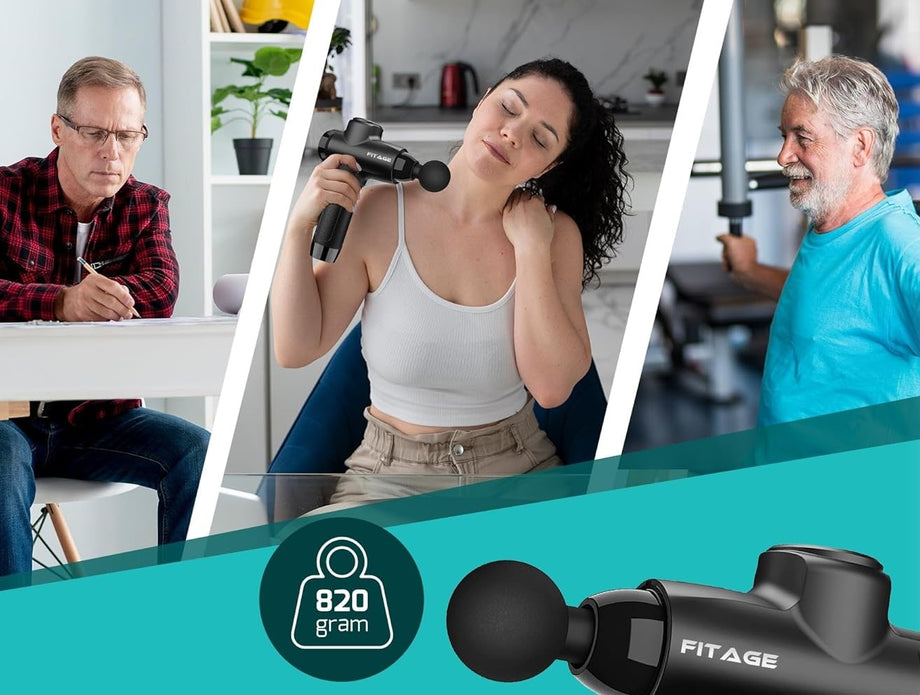 Masaj Tabancası,30 Ayarlanabilir Hız Seviyesi ile Derin Doku Masajı, Sessiz Çalışma