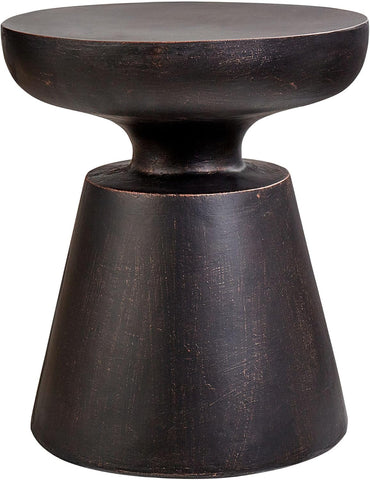 Sehpa Beton ve Fiberglas Siyah Yuvarlak 45 cm,Modern Tasarım