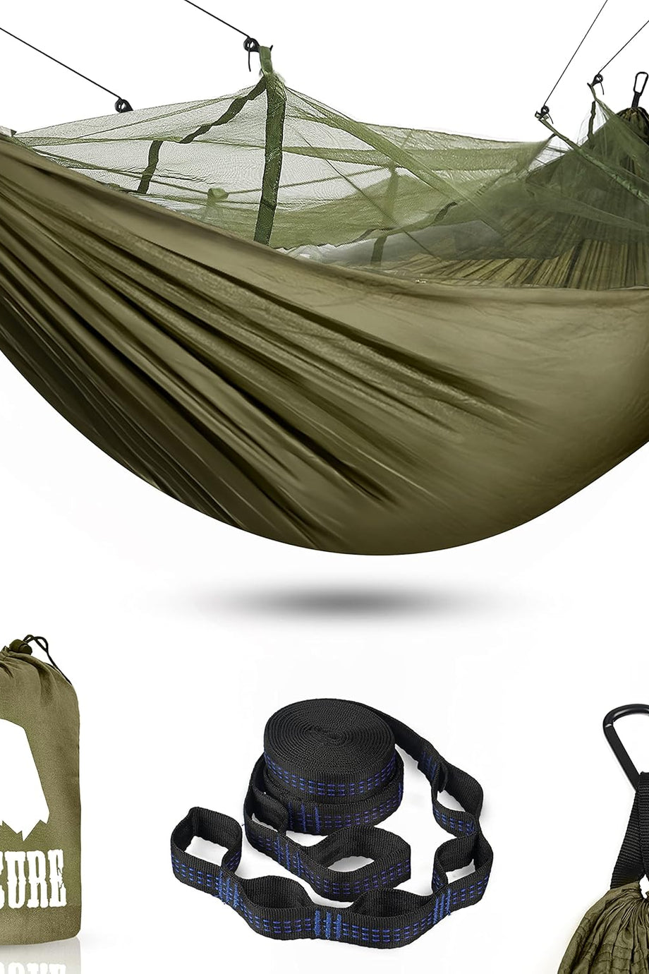 Cibinlikli Hamak,  Kamp, Bahçe ve Seyahat İçin Ultra Hafif 260 x 130 cm