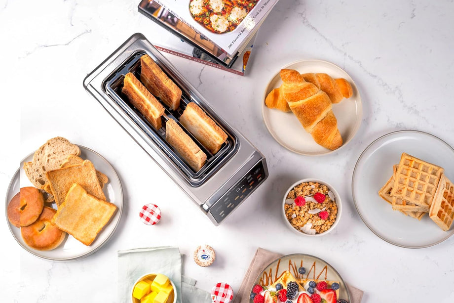 4 Dilimli Akıllı Ekmek Kızartma Makinesi,Dokunmatik Ekranlı Paslanmaz Çelik