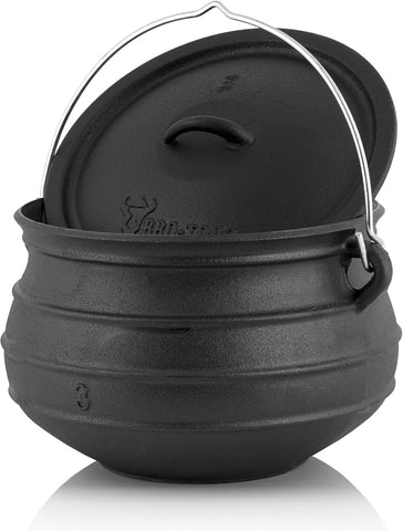 Toro 8 Litre Dökme Demir Potjie, Ayaksız Dutch Oven Güveç Tenceresi