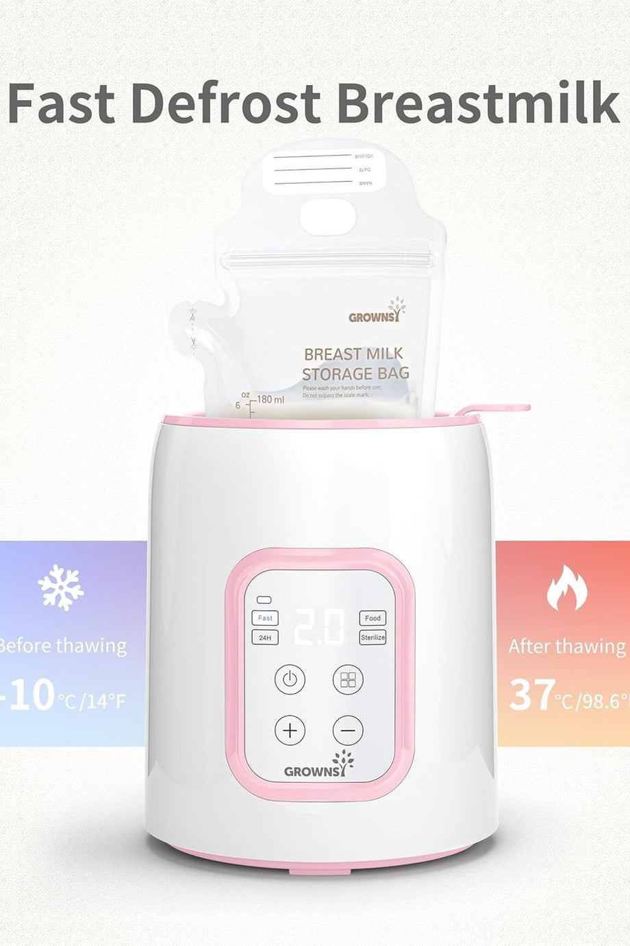 8’i 1 Arada Biberon Isıtıcı ve Sterilizatör, Hızlı Isıtma, Besin Koruma, LCD Ekran